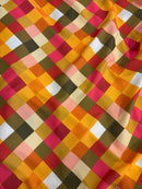 Crepe Estampado Quadriculado