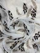 Crepe de Seda Bordado