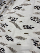 Crepe de Seda Bordado