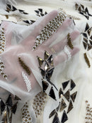 Crepe de Seda Bordado