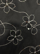 Tafetá Bordado Floral