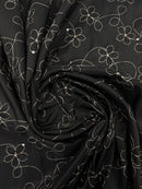 Tafetá Bordado Floral