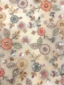 Crepe Georgete Indiano Bordado