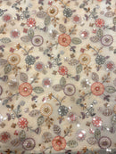 Crepe Georgete Indiano Bordado