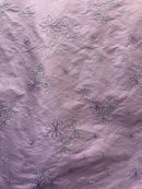 Shantung Bordado Florzinhas