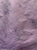 Shantung Bordado Florzinhas