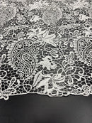 Renda Guipir Paisley