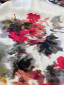 Cetim de Seda Flores