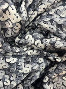 Cetim de Seda Estampa Paetês