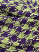 Lã Tweed Pied de Poule Disco