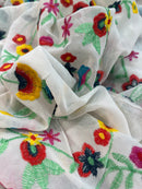 Georgette Bordado Toque de Seda