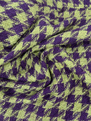 Lã Tweed Pied de Poule Disco