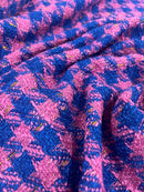 Lã Tweed Pied de Poule Disco