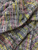 Lã Tweed Rosa e Amarelo