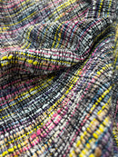 Lã Tweed Rosa e Amarelo
