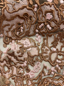 Tule Bordado Rosas Duo