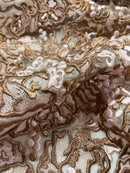 Tule Bordado Rosas Duo