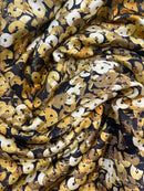 Cetim de Seda Estampa Paetês