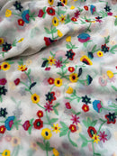 Georgette Bordado Toque de Seda