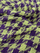 Lã Tweed Pied de Poule Disco