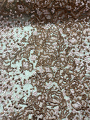 Tule Bordado Rosas Duo