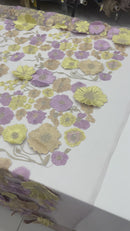 Renda Bordada Floral 3D II