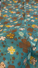Georgete Estampado Seda Pura Trevo