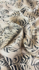 Cetim de Seda Folhas