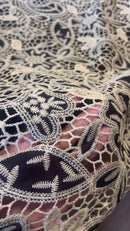 Renda Guipir Paisley Black