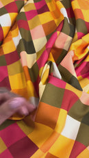 Crepe Estampado Quadriculado