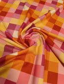 Crepe Estampado Quadriculado