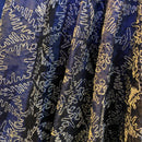 Shantung Bordado - Azul