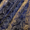 Shantung Bordado - Azul