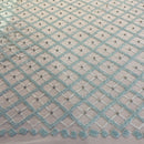 Renda Bordada - Azul