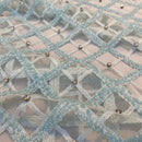 Renda Bordada - Azul