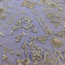 Renda Bordada - Dourada