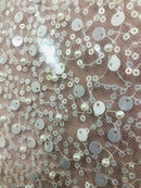 Tule Bordado Glamour Branco