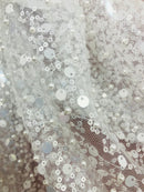 Tule Bordado Glamour Branco